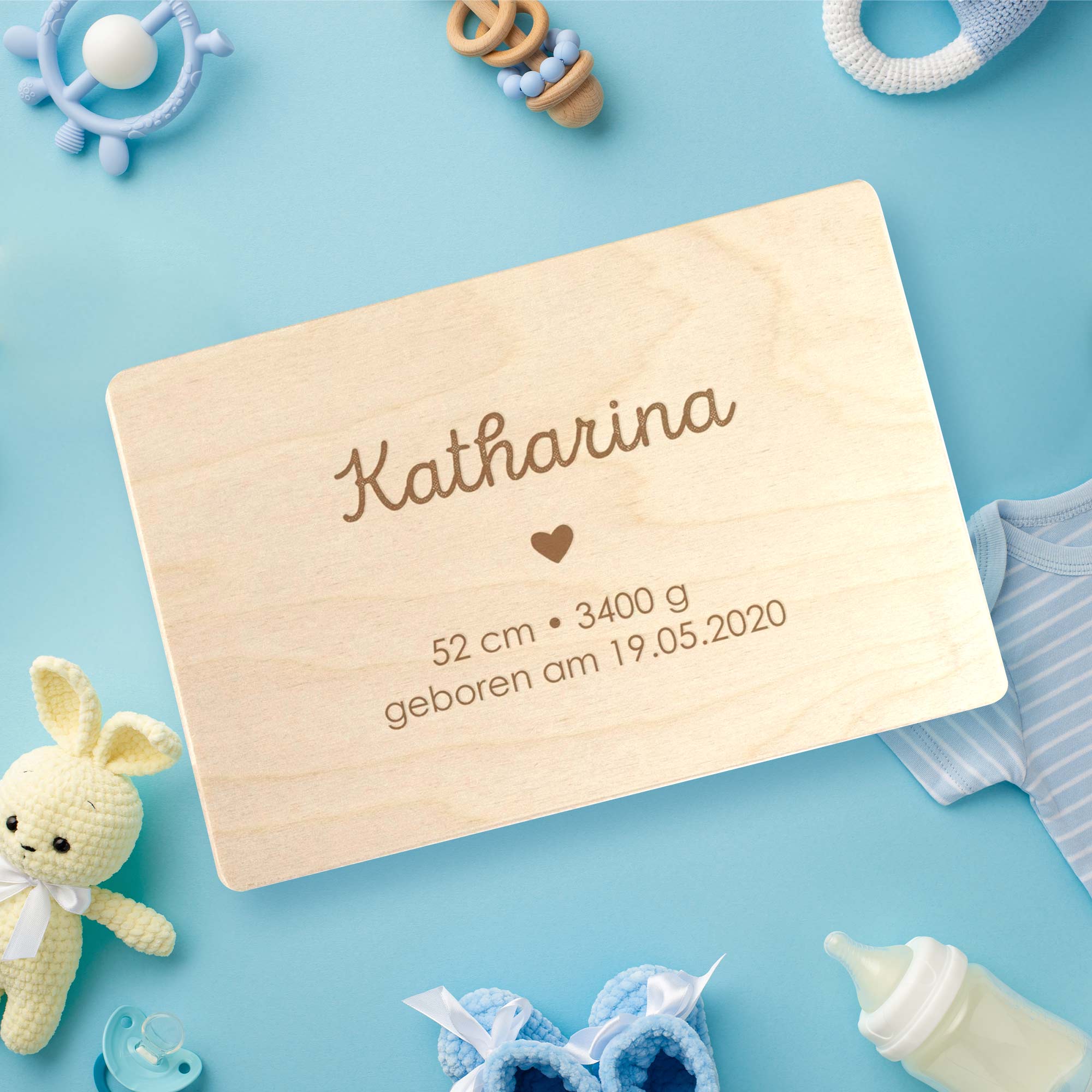 Keepsake Box zur Geburt mit individueller Namensgravur