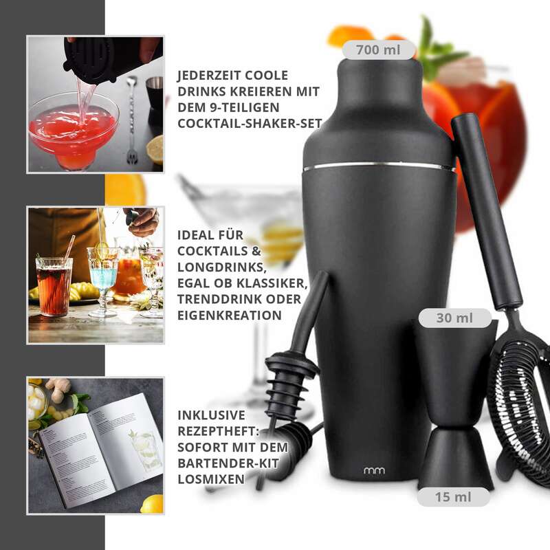 Cocktail Shaker Set mit Zubehör