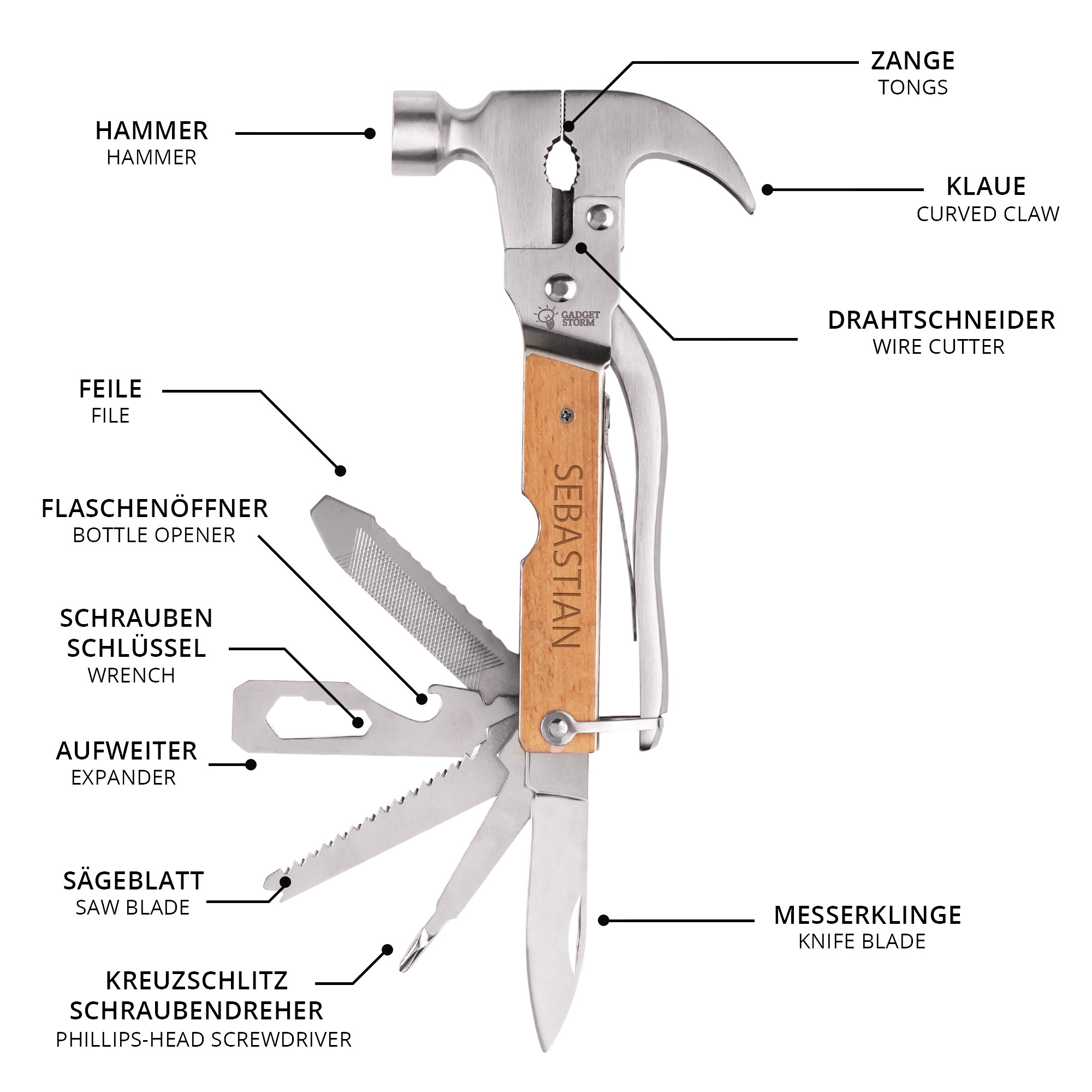 Multitool - Name - Personalisiert